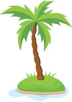 tropical palma árbol. dibujos animados ilustración vector