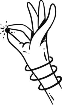 Mystical Celestial Icon. Esoteric Boho Element vector