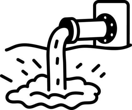 A sketchy style icon showing a source of fresh water vector