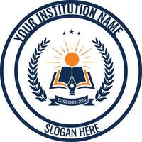 School vintage logo design vector