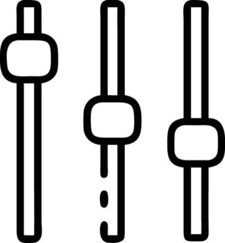 Adjustments sliders settings control panel equalizer interface design vector