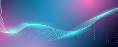 Abstract dark blue color. Futuristic technology background. Dynamic line wave big data particle flow. Suit for banner, poster,cover, brochure, flyer, website vector