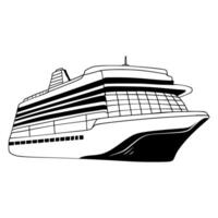 Sea Ship Outline Illustration vector