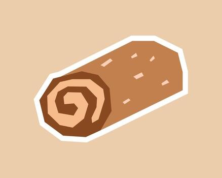 suizo rodar pegatina con plano suave color paleta en separar estilo vector