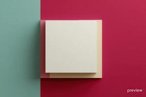 Modern Square Banner with Bold Colors and Minimalist Design photo