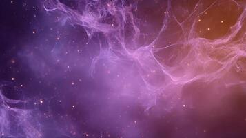 Abstract Halloween Background with Purple Fog and Orange Sparkles photo