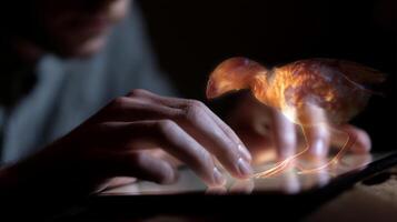 This Interactive exploration of extinct species like dodo bird and mammoth through innovative technology. photo