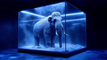 This exhibition showcases extinct animals, sparking interest in resurrection science. photo