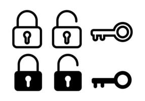 Secure padlock icon illustration, representing privacy, access control and protection. vector