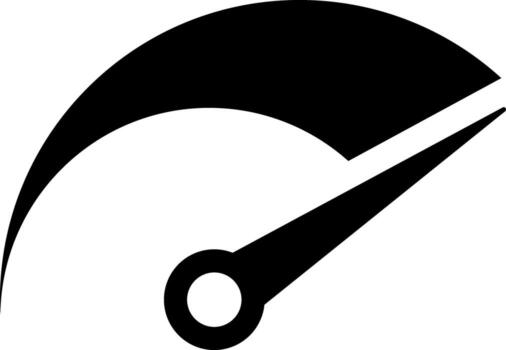 Speedometer speed icon Speed dials Dashboard elements Speed black measurement vector