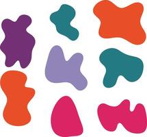 Playful abstract shapes in irregular colorful forms vector