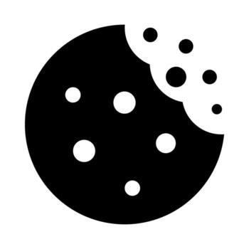 Cookie icon isolated on white background for graphic design, logo, web site, social media, mobile app, ui illustration vector