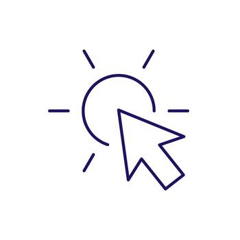 cursor por Dom minimalista línea icono para web y gráfico diseño, aplicaciones, pancartas, social red y tarjetas vector