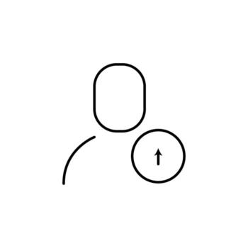 User by Arrow Up Outline Image for Graphic and Web Design, Apps, Adverts, Various Cards vector