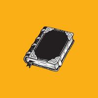 Book black sketch decorative icons vector