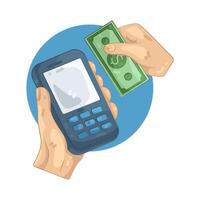 Mobile Payment Transaction Illustration vector