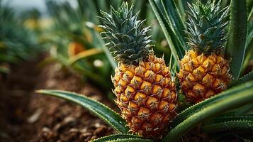 Production process of rich tequila crafted from agave pineapples photo