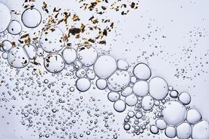 The texture of different serums in one photo. photo
