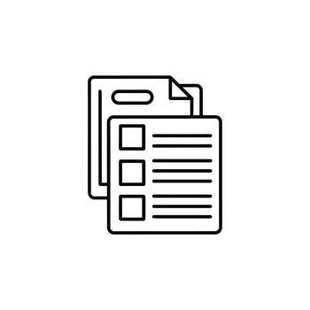 documento lista icono con casillas de verificación aislado en blanco antecedentes vector