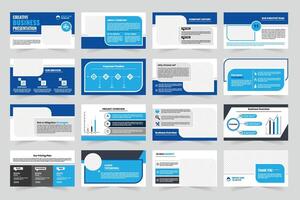 Business presentation slides with graphical elements vector