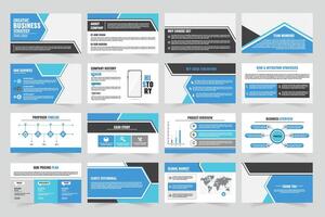 Business strategy presentation slides layout vector