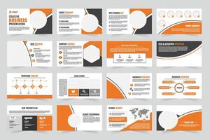 Business presentation template with modern design vector