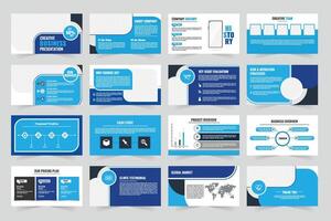 Business presentation slide designs vector