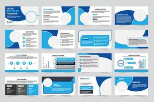 Creative business presentation layout preview vector