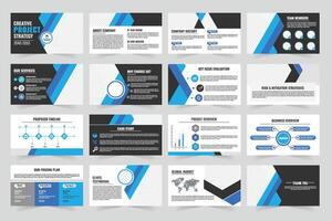 Creative project strategy presentation design vector