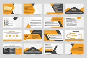 Creative business presentation slides overview vector