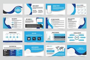 Business strategy presentation slides layout vector