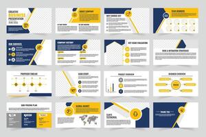 Creative business presentation slides layout vector
