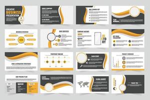 Creative business presentation slide layout vector