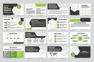 Creative business presentation slides overview vector