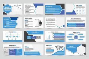 Business presentation slide templates overview vector