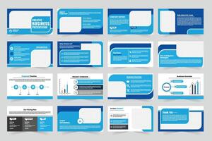 Creative business presentation slides overview vector