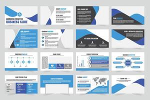 Modern business presentation slides design vector