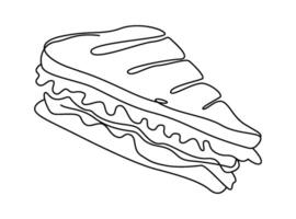 Sandwich Fast food snack vector