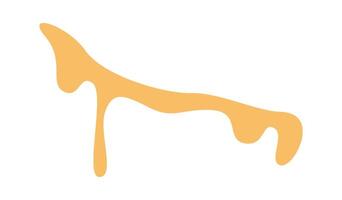 Orange blot for background Flat Illustration Hand Drawn Icon vector