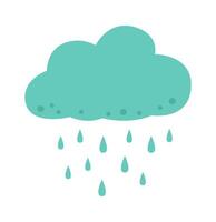 Rain Cloud with raindrop Weather vector