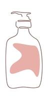 Lotion drawing in line art on color spot vector