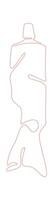 Face cream drawing in line art Illustration vector