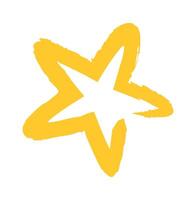 Star linear children drawing Illustration vector