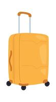 Rolling travel suitcase for clothes vector