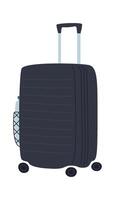 Rolling travel suitcase for clothes Flat Illustration vector