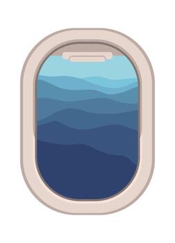 nubes ver desde avión ventana vector