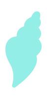 Silhouette of seashell Flat Illustration vector