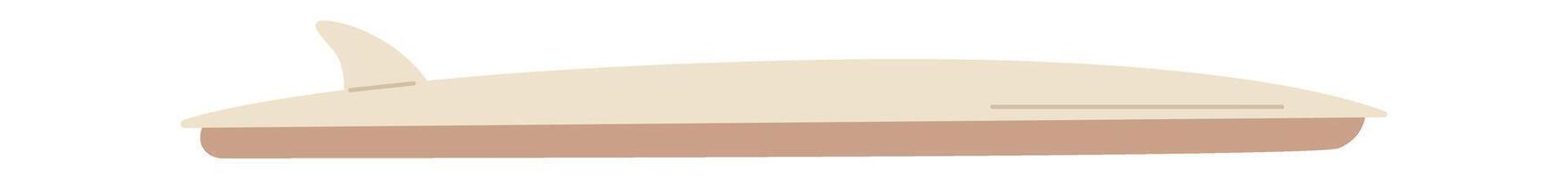 Wooden surfboard for surfing vector