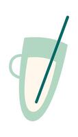 Flat cocktail drink vector