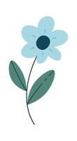 Hand drawn summer flower decor element vector